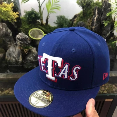 Texas TETAS Rangers Banned New Royal Era Cap Viral Overlap 59 Fitted Hat