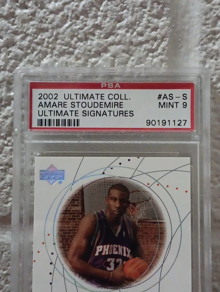 2002-03 Upper Deck Ultimate Collection Autograph #AS-S Amare Stoudemire PSA 9 - Image 4 of 4