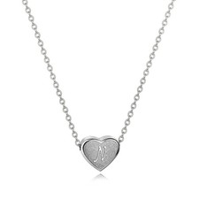 Stainless Steel Initial Necklaces for Women Letter N Necklace for Girls Tiny Hea