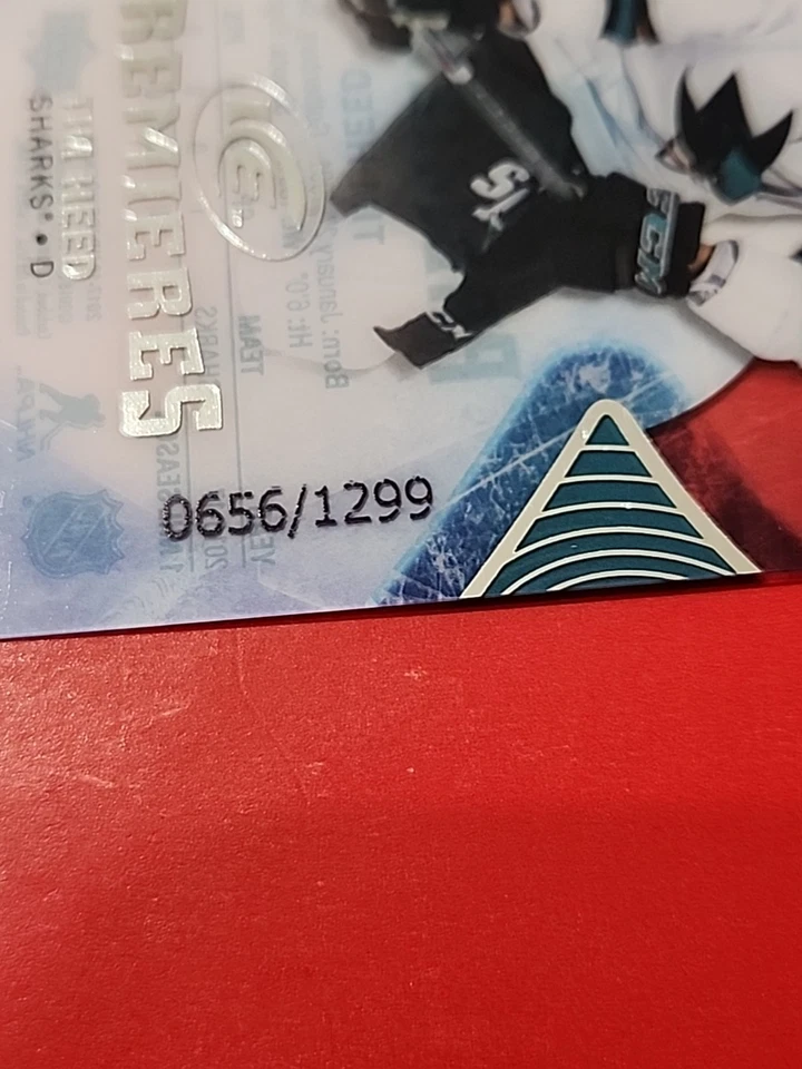 Tim Heed 2017-18 Upper Deck Ice Premieres 656/1299 San Jose Sharks #110 - Image 3 of 4