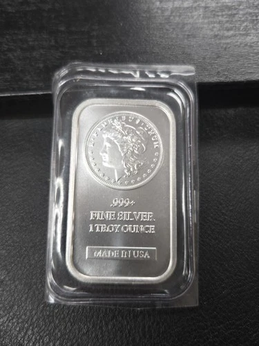 One (1) Troy Ounce New Fine Silver .999 Morgan Bars (Sealed)