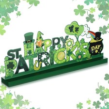 Metal St. Patrick's Day Centerpiece Decoration Happy St. Patrick's Tabletop Sign