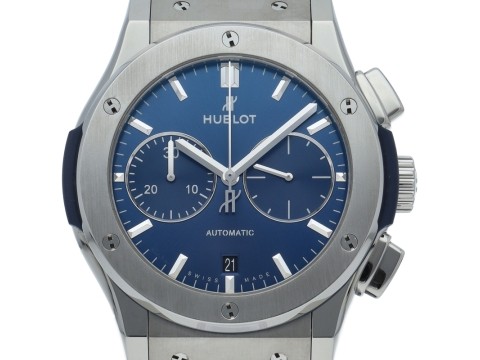 HUBLOT Classic Fusion Titanium Chronograph Blue 521.NX.7170.LR #L354