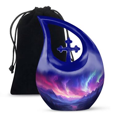 Northern Lights Human Ashes Urns For Women Adult Ashes Large Urn 10 Inch