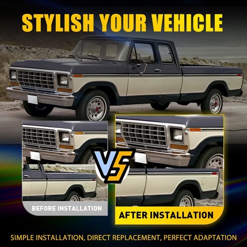 4/8x Side Marker For 75-79 Ford F-150 Front & Rear Driver and Passenger Side - Picture 9 of 21
