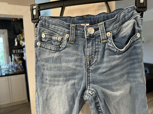 True Religion Jeans Girls Size 8 Straight Leg Light To Medium Wash - Picture 2 of 5