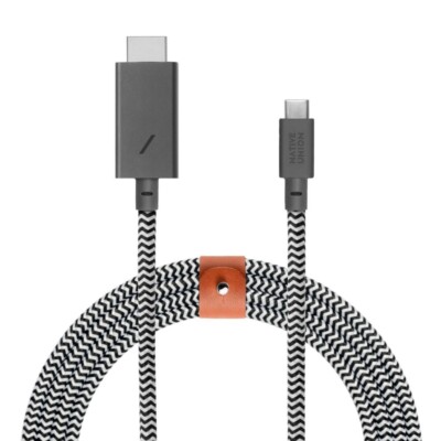 Native Union - USB C to HDMI 4K Video Cable Adapter - 10ft - Zebra
