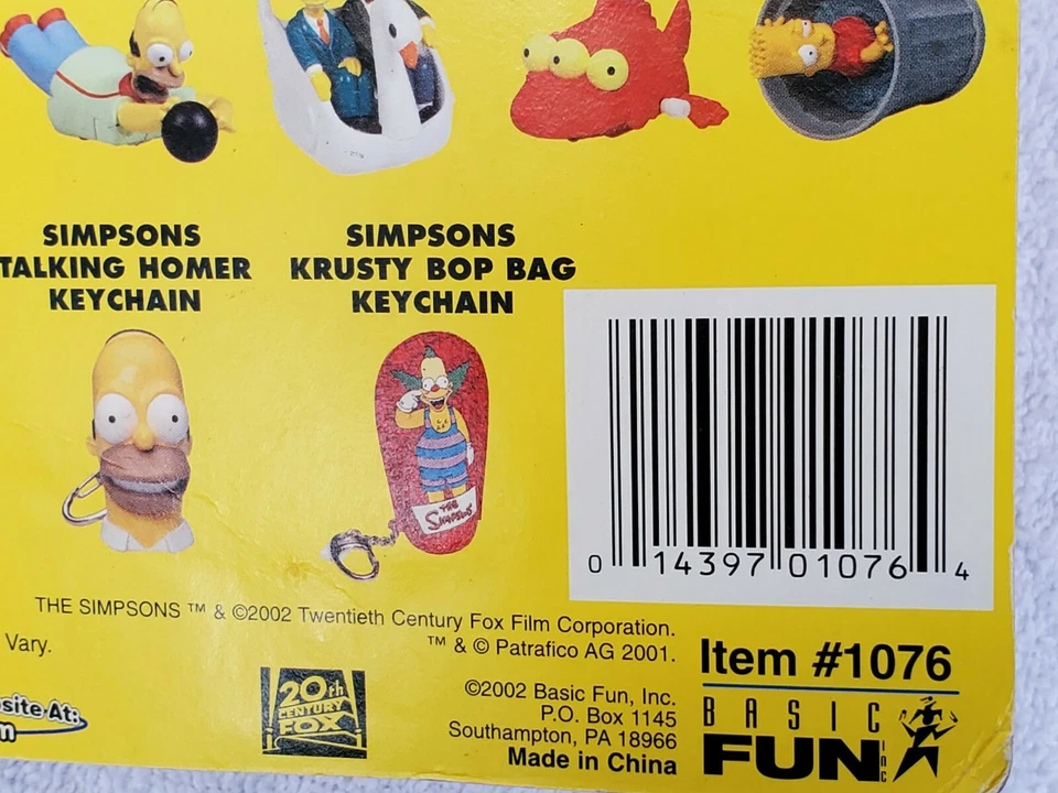 Os Simpsons HOMER SIMPSON Figura de Ação Vintage TV Desenho Animado Chaveiro Porta-Anel - Imagem 4 de 4