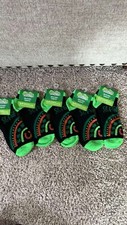 St. Patrick's Day Women's Low-Cut Socks Size 5-9 Shamrock Design Green  Black