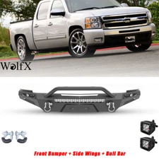 For 2007-2013 Chevy Silverado 1500 3 in 1 Front Bumper Combo with Bull Bar