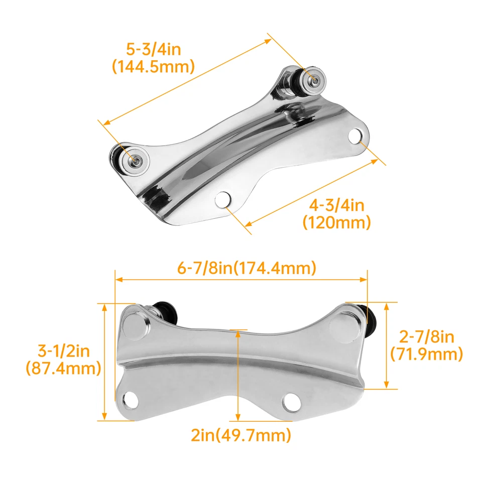 Paquete de herrajes de acoplamiento cromados de 4 puntos para Harley Touring Street Road Glide 14-25 Foto 2 de 4