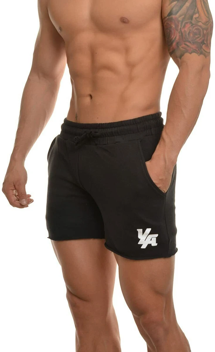 YoungLA Men's Bodybuilding French Terry Gym Workout Shorts 102