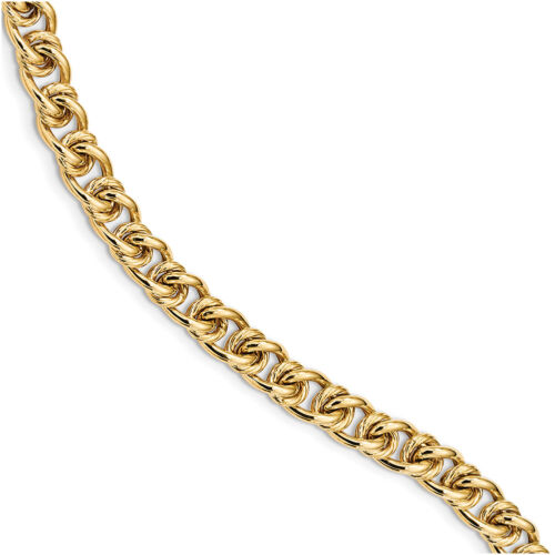 14k Yellow Gold Polished Fancy Link Bracelet SF2325-7.5