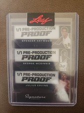  2024 LEAF SIGNATURE SERIES JULIUS ERVING SPENCER HAYWOOD MCGINNIS PROOF 1/1