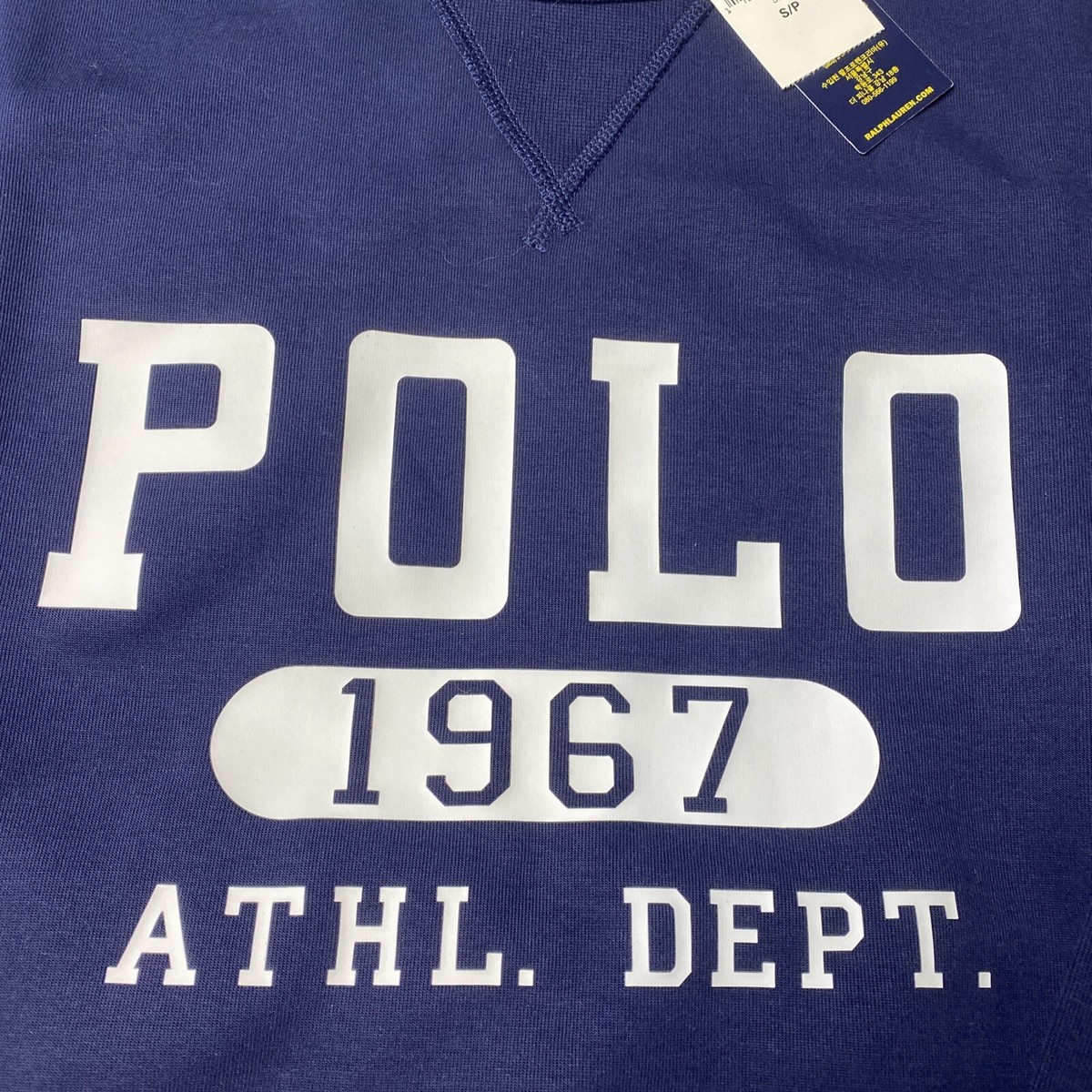 Polo Ralph Lauren 1967 ATHL DEPT Crewneck Sweatshirt Sweater Blue 