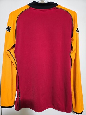 Maillot Vintage AS Roma Kappa 2002/2003 L/S Taille L - Rare, Coupe Européenne Ligue Des Champions