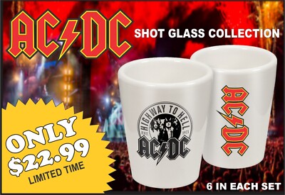 AC/DC Rock Shot Glasses x2
