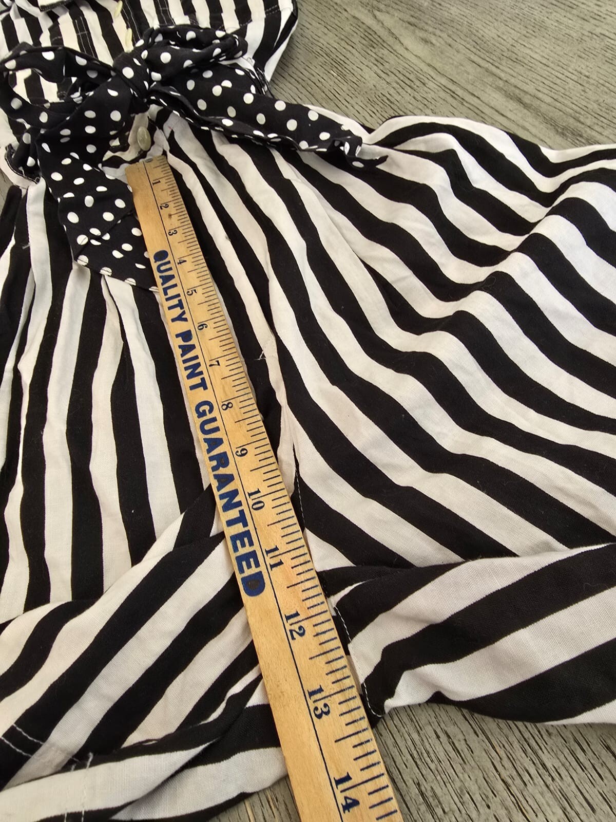 VTG Basic Editions Black/White Striped Button Shi… - image 6