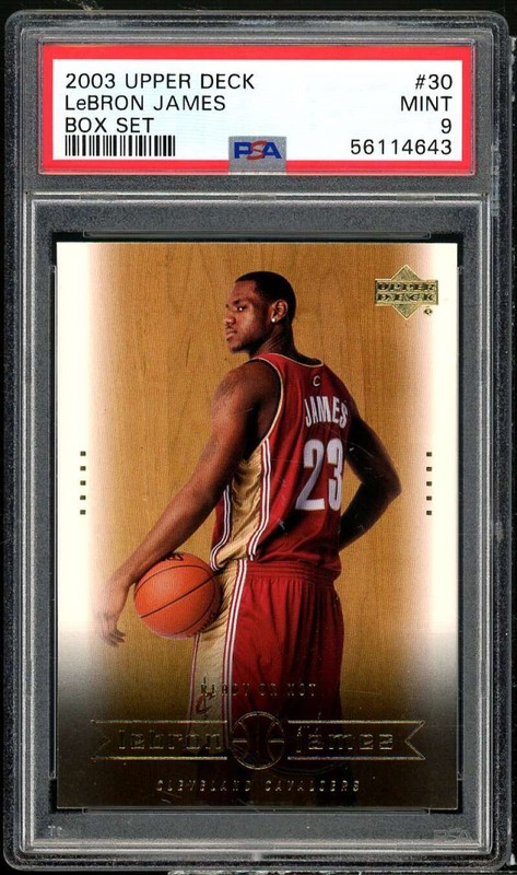 LeBron James Rookie Card 2003 Upper Deck LeBron James Box Set #30 PSA 9