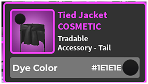 Roblox World Zero WZ - COSMETIC - #1E1E1E BLACK HEX ITEMS - Picture 125 of 128