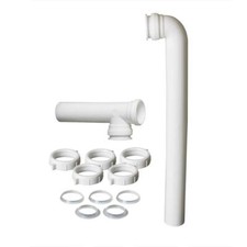 Primex 81235 1-1/2 Inch x 16 Inch PVC E.O Waste Assembly with Nuts  Washers