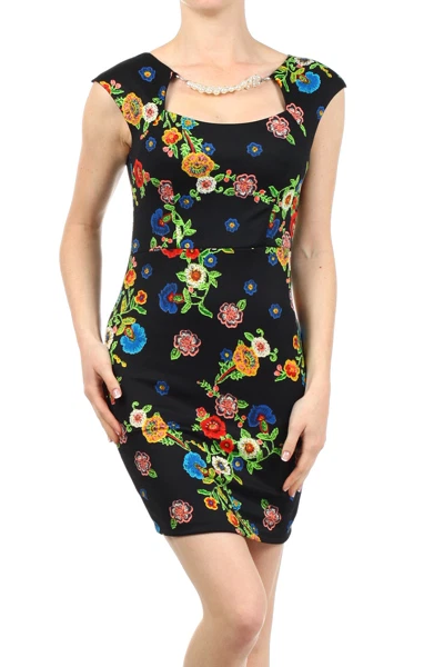 Vestidos florais femininos Flamingo tamanho P, M, L curva abraçando NOVO  - Imagem 2 de 4