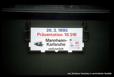 Dia Zuglaufschild Mannheim 26.03.1995 35mm ungerahmt U1-10924