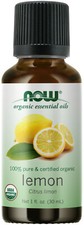 NOW Essential Oils- Organic Lemon Oil- Cheerful Aromatherapy Scent- Cold Pressed