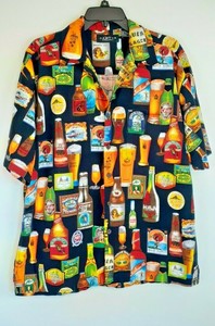 beer button up shirt