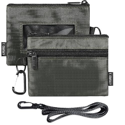 Slim RFID-Blocking Water-Resistant Green Wallet with ID Window  