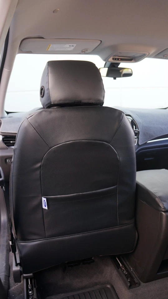 GMC ACADIA 2007-2014 IGGEE S. CUERO AJUSTE PERSONALIZADO 2 FUNDAS ASIENTO DELANTERO 13 COLORES Foto 4 de 4