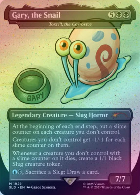 Gary, the Snail Full Art FOIL - Secret Lair SpongeBob SLD 1929 - NM EN - Magic