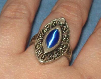 Topaze bleue Bagues fantaisie de style ancien