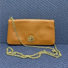 Tory Burch ADALYN' Sand CLUTCH/SHOULDER BAG With Gold Hardware
