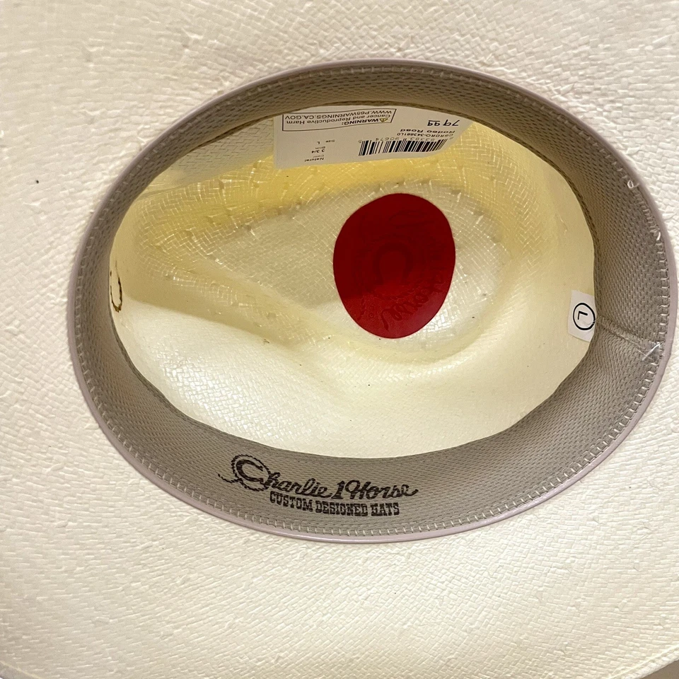 Charlie 1 Horse Rodeo Road Mujer Paja Vaquera Sombrero Talla Grande NUEVO incluye CAJA Foto 3 de 4