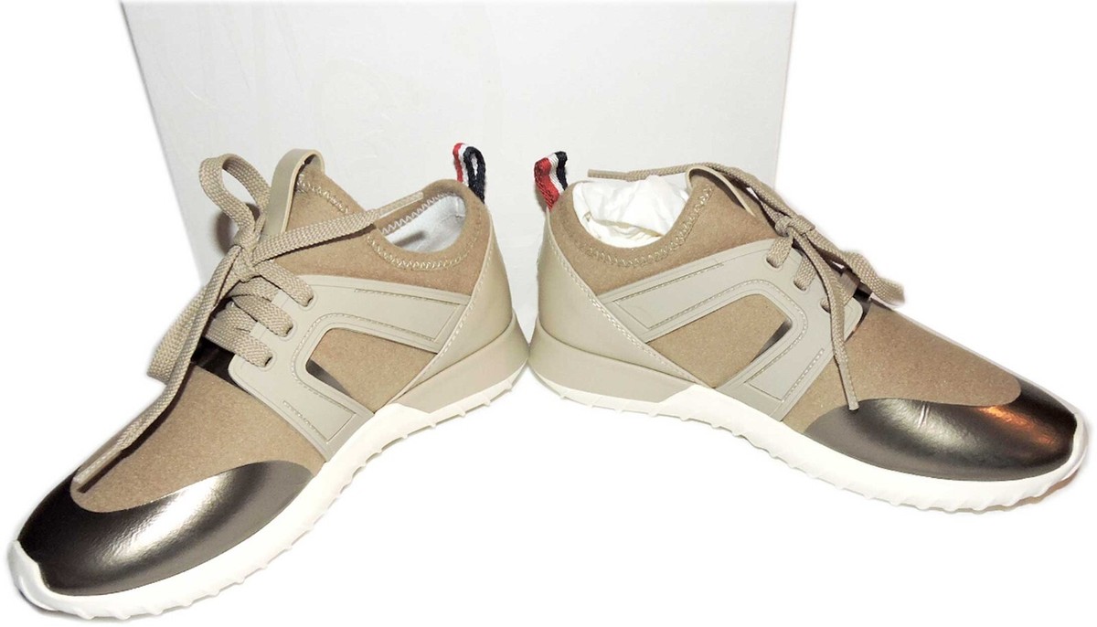 MONCLER Sneakers Emilia Low-Top Sneaker Beige Gold Athletic