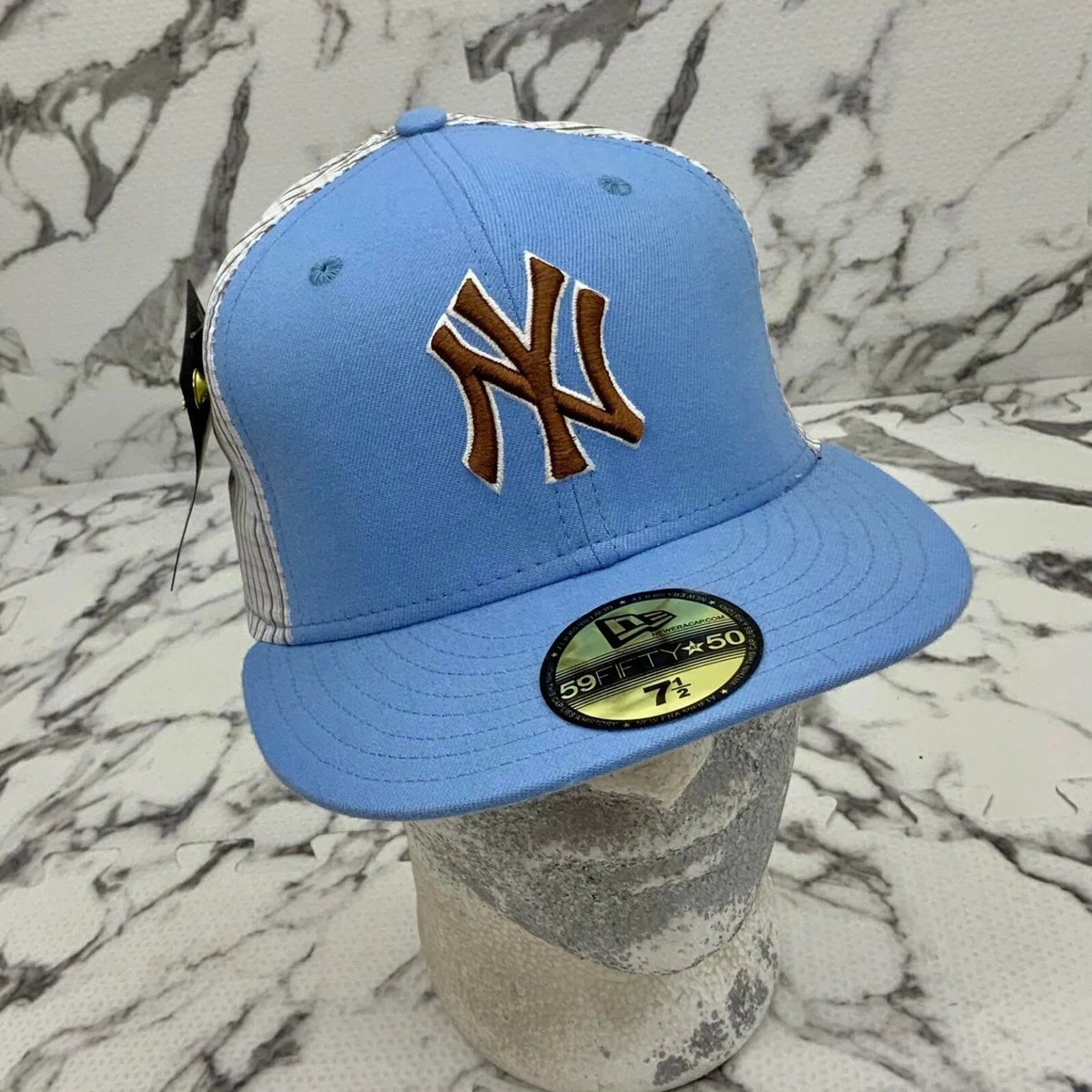 New Era Cap Lt Blue | Brown | White Plaid 59FIFTY NY Yankees Limited Edition