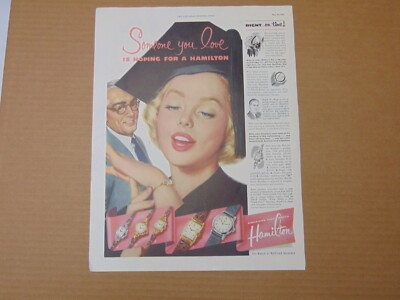 1951 HAMILTON WATCHES Girl Graduation Gift vintage art print ad