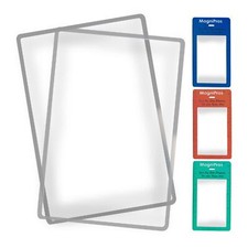 2 Pack Large 3X Magnifying Sheet with 3 Bonus Bookmark Magnifiers for Reading