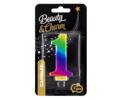 5902973115178 Świeczka cyferka 1, Galaxy, 8,0 cm PF-SCG1 GODAN