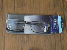 FOSTER GRANT Ti-TECH 2.00 DARK GUNMETAL FRAME READING GLASSES NEW
