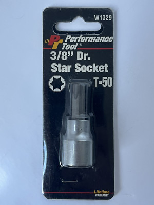 Performance Tool - [T-50]  (3/8'' Drive) Torx Star Bit Socket (Part # W1329)