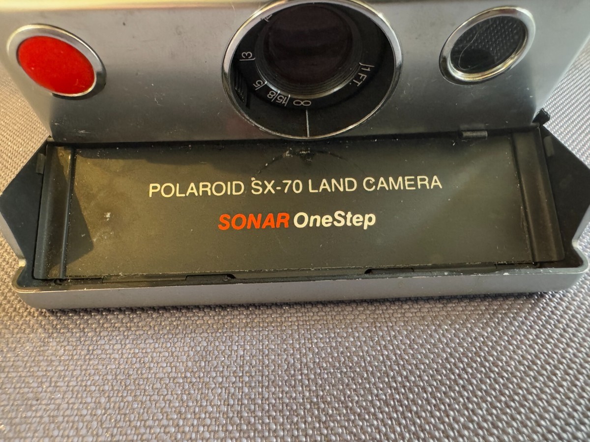 Black Polaroid SX-70 Land Camera Sonar OneStep Folding Camera VGC