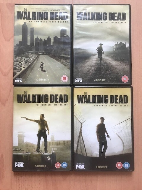 The Walking Dead Seasons 1-4 DVD Sets - Very Good Condition