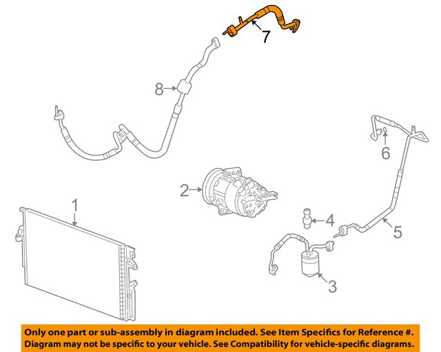 Saturn GM OEM 2007 Vue AC A C Air Conditioner Evaporator Hose 15912063