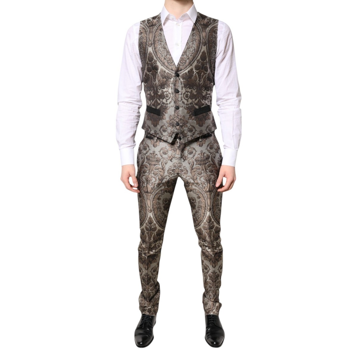 DOLCE & GABBANA Suit Multicolor Jacquard Single Breasted 3
