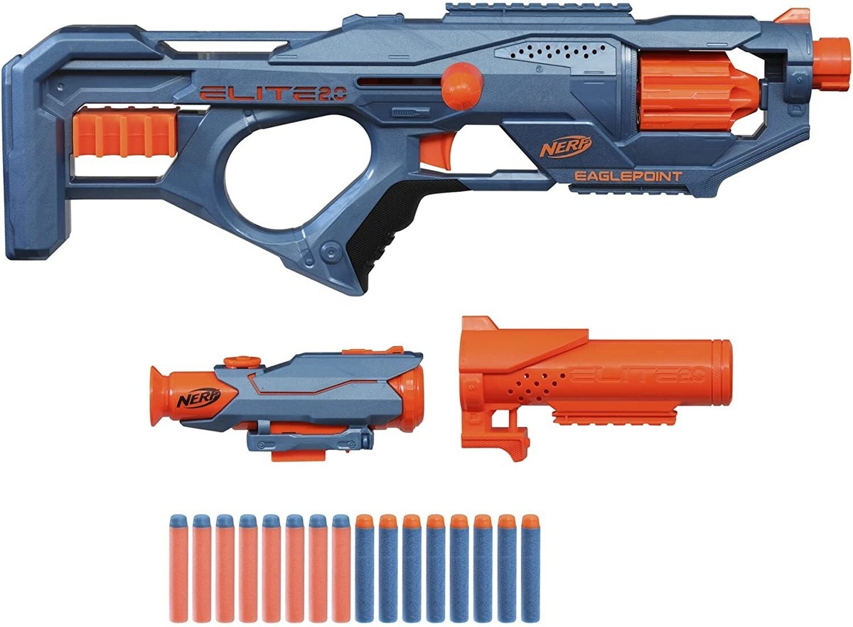 NERF Elite 2.0 Eaglepoint RD-8 Blaster 8-Dart Drum, Detachable