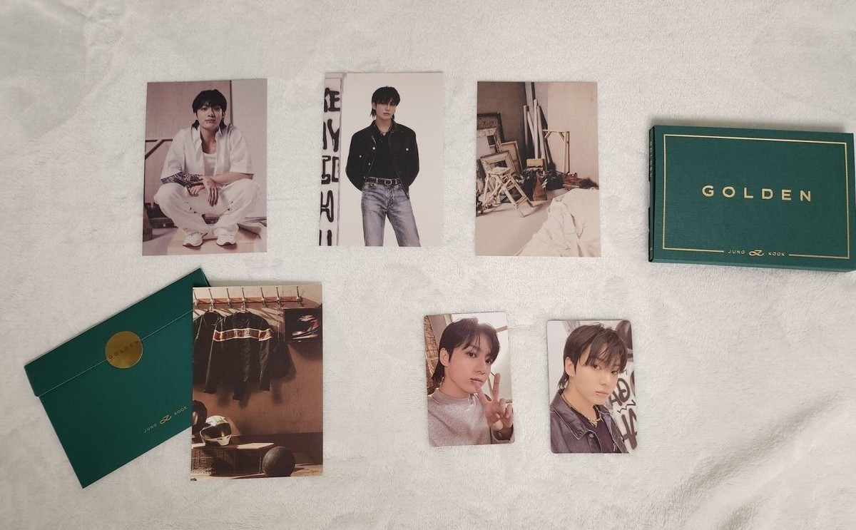 BTS Jungkook GOLDEN Weverse Albums Photocard Postcard