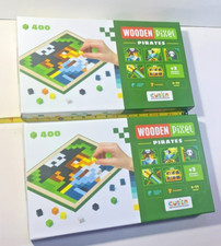 Wooden Pixels Mosaic Pirates LOT of 2