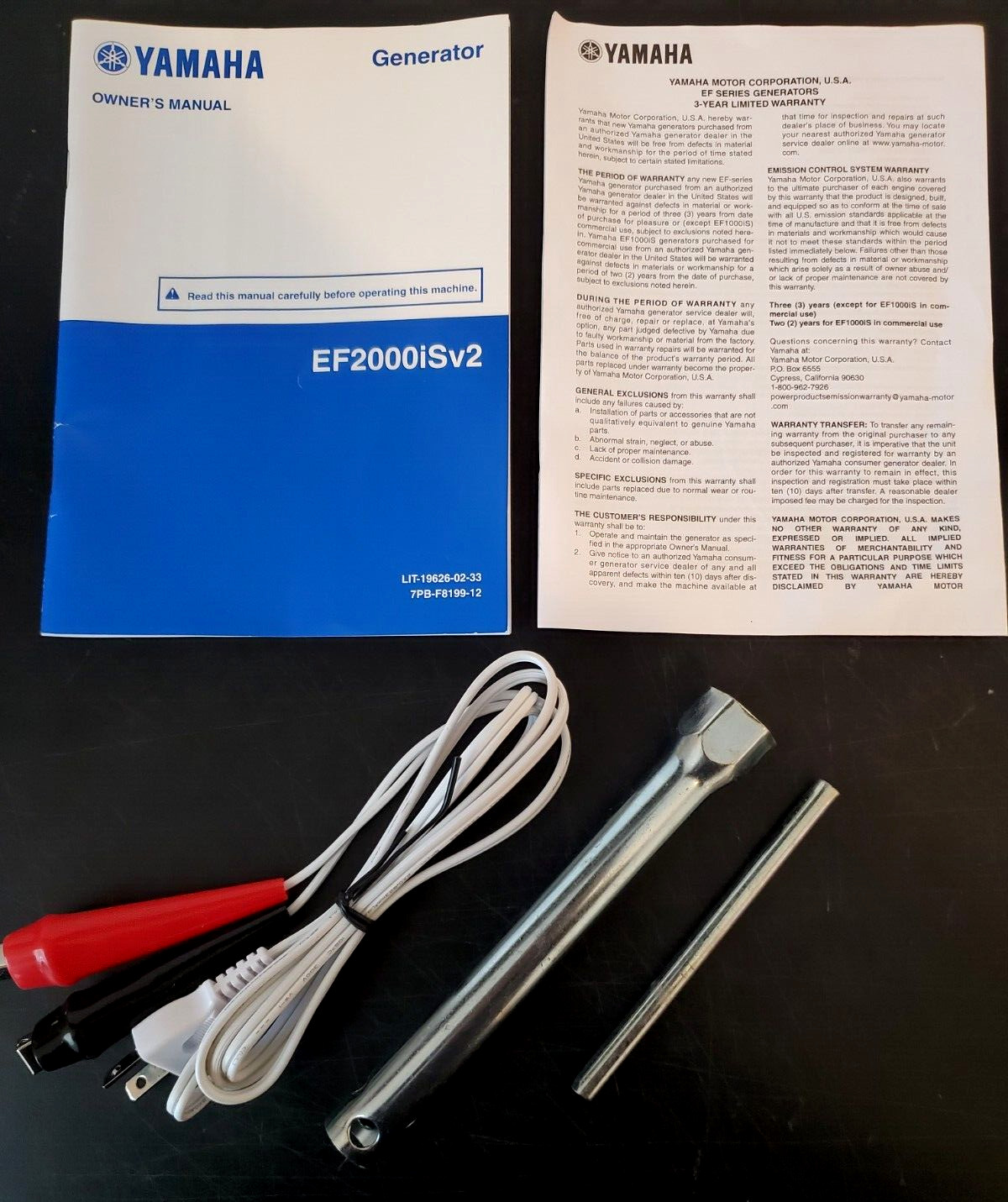 Owners Maintenace / Operators Manual W/ Tool